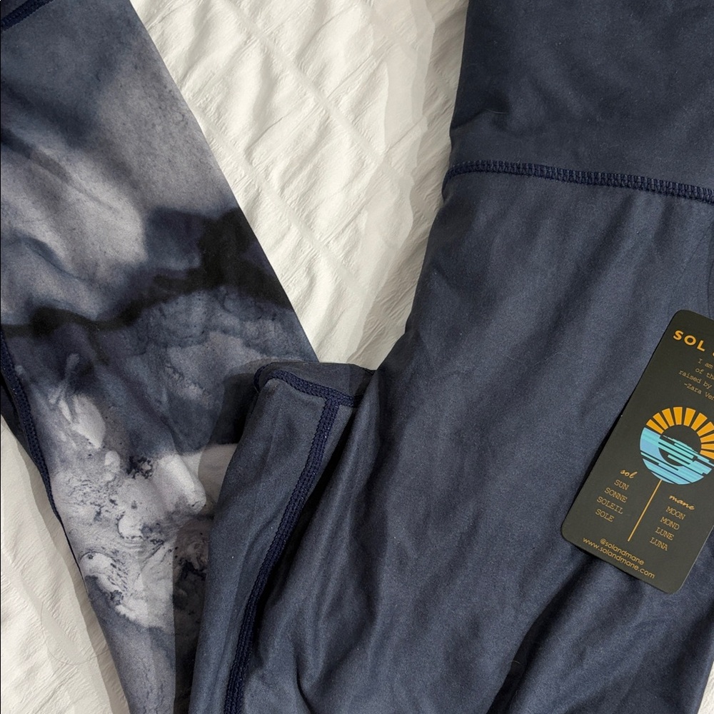Women's Navy and Marble Leggings